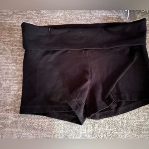 Black yoga stretch shorts never worn